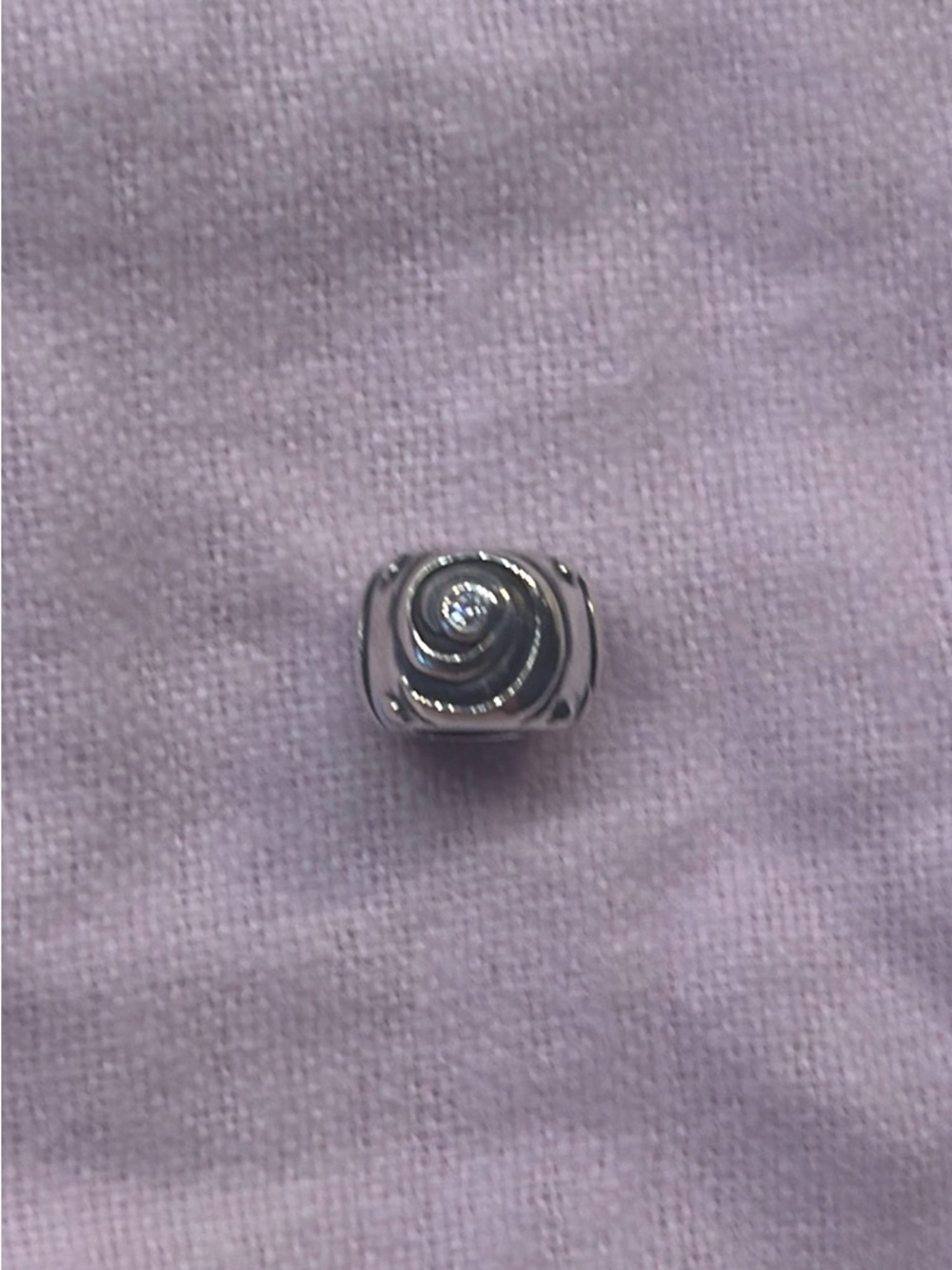 Halia Spiral Charm with 3 Center Stones